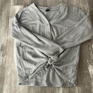Grey long sleeve button up